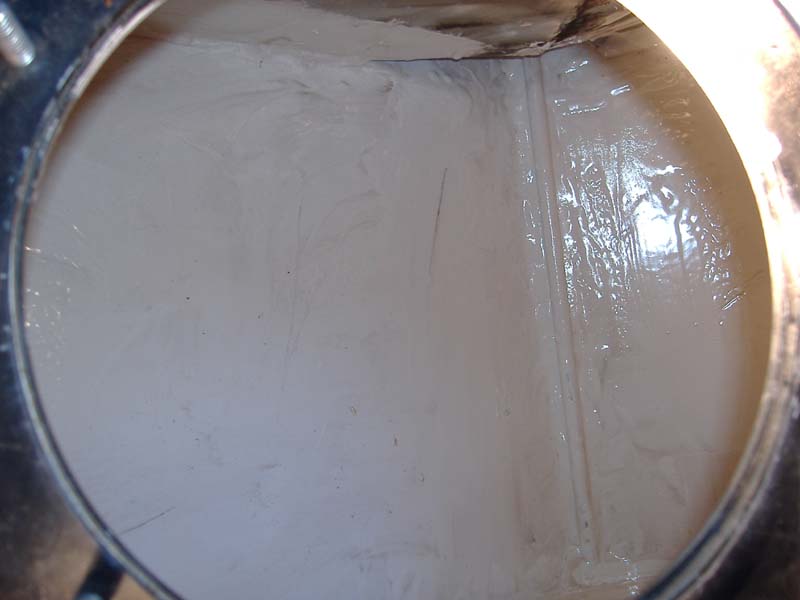 Figure 10. Epoxy paint seals leak. 