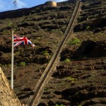 The Union Jack with Jacobs Ladder behind.