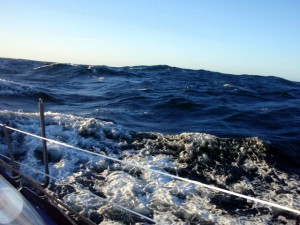 Twelve foot seas in the South Atantic.