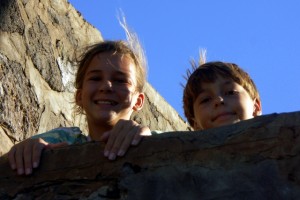 Phoebe and Drake proud to make it to the top.