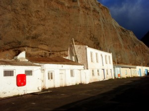 Old wharehouses along the wharf.