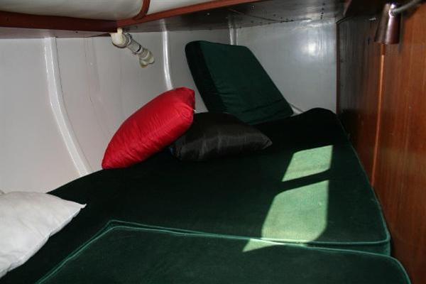 Aft Cabin layout on boats where pilot berth and chart table are replaced with small cabin.