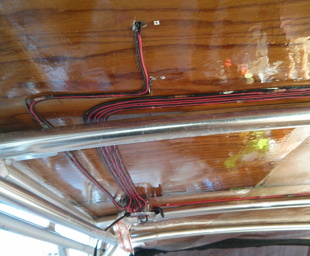 wire runs to junction box